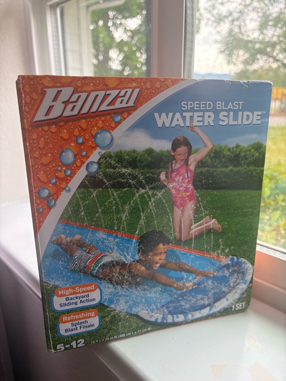 Banzai Speed Blast Water Slide - Blue/Red
